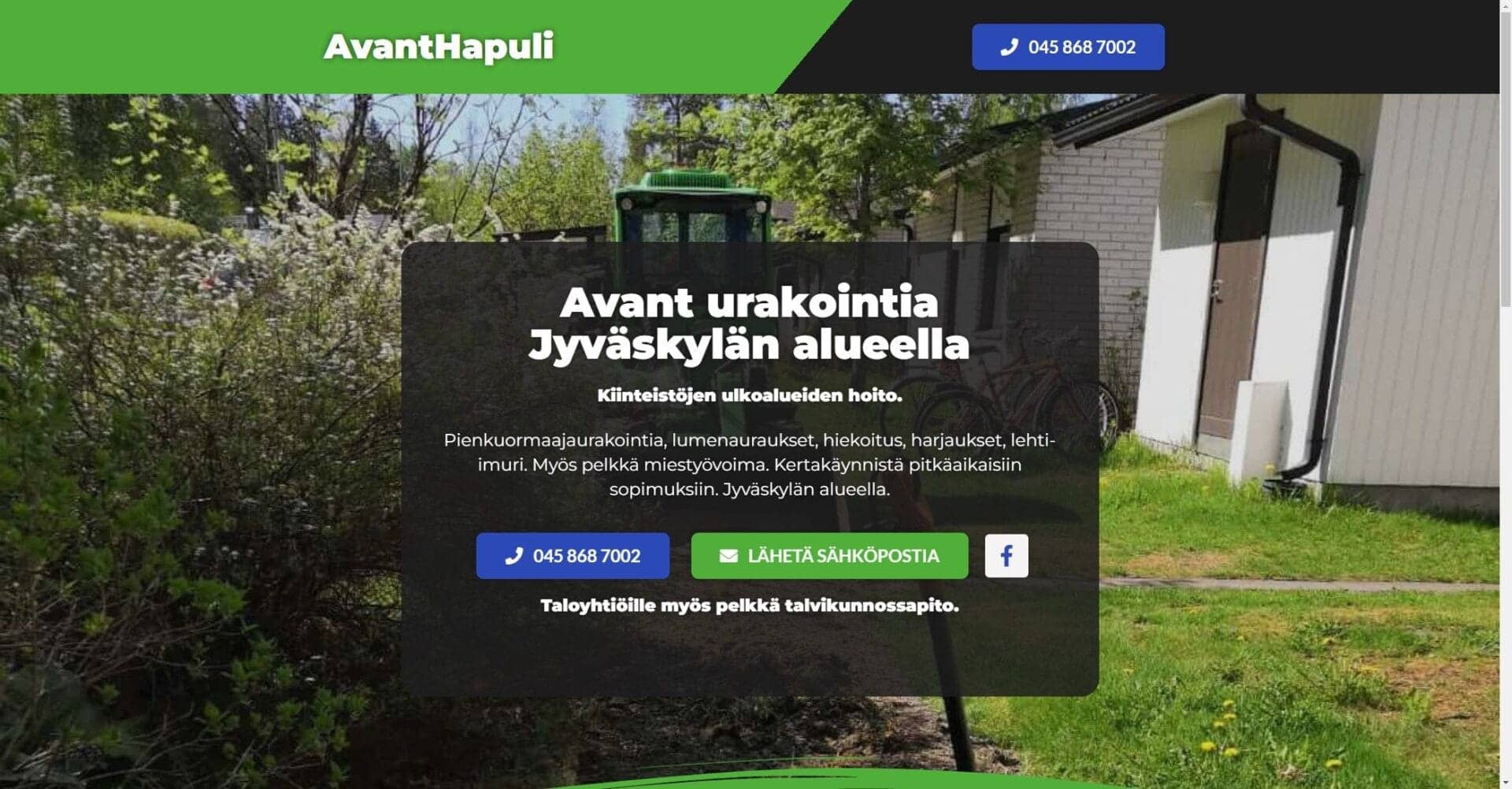 WordPress OnePage verkkosivuston toteutus