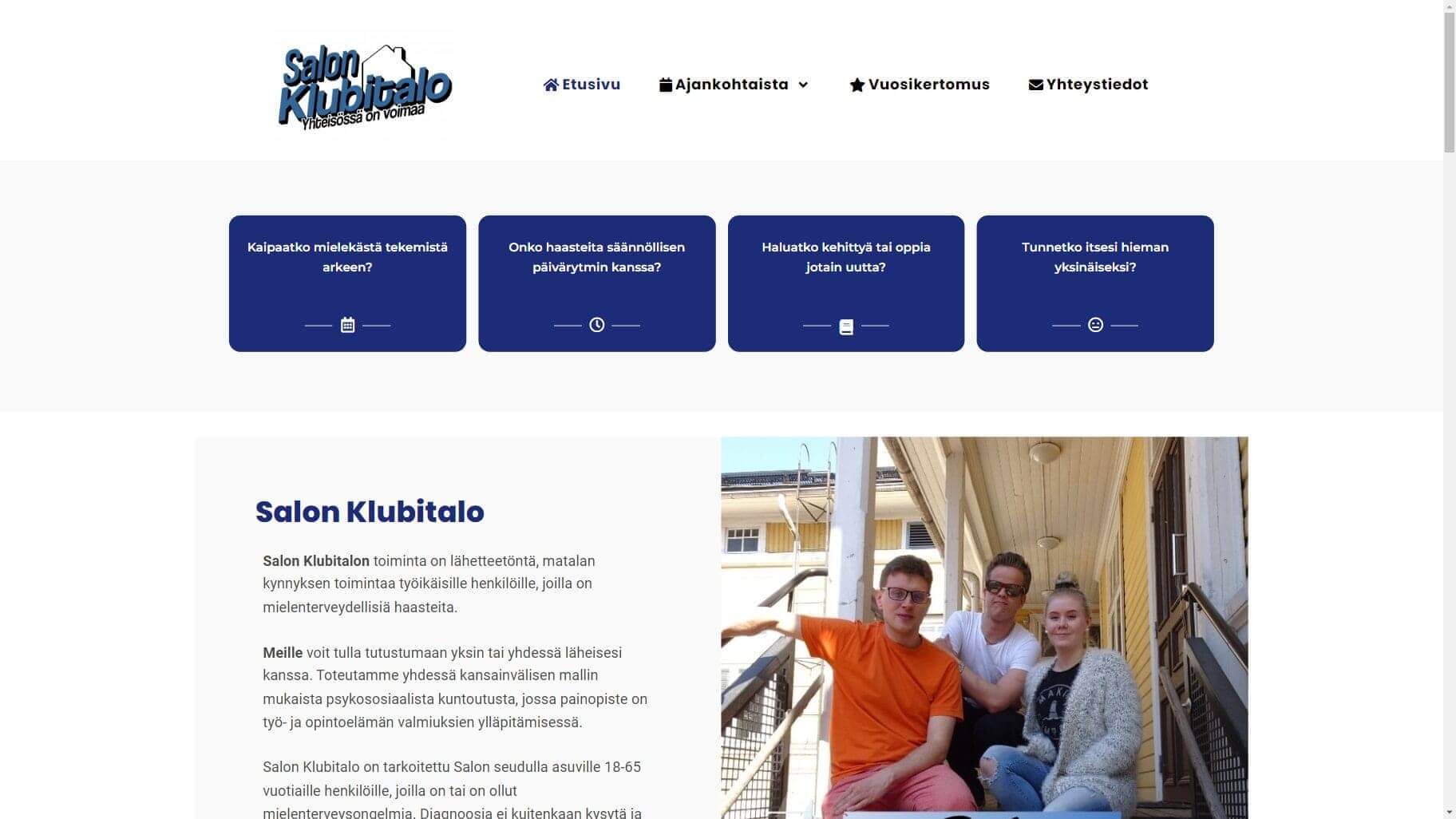 Salon Klubitalon verkkosivuston toteutus - 2025